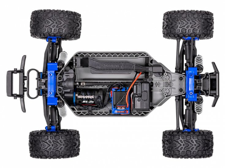 TRAXXAS Rustler 4x4 BL-2s 1/10 RTR TQ Blue - Click Image to Close