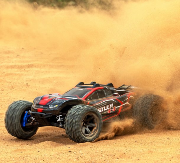 TRAXXAS Rustler 4x4 BL-2s 1/10 RTR TQ Red - Click Image to Close