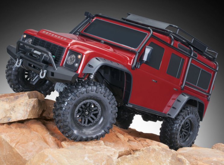 TRAXXAS TRX-4 Scale & Trail Crawler Land Rover Defender Red - Click Image to Close