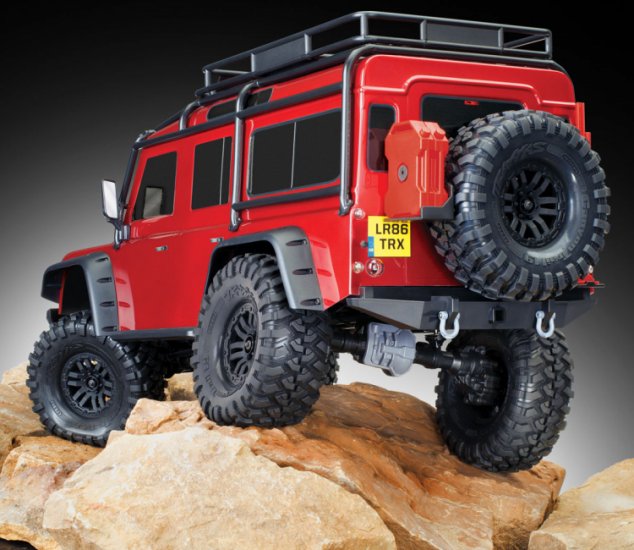 TRAXXAS TRX-4 Scale & Trail Crawler Land Rover Defender Red - Click Image to Close