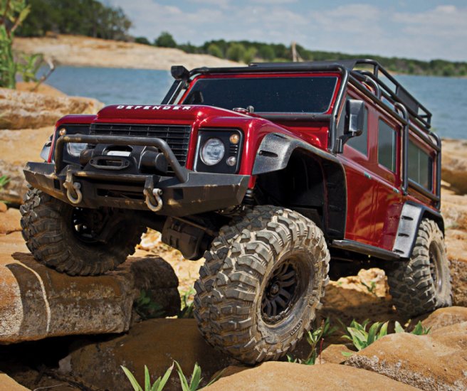 TRAXXAS TRX-4 Scale & Trail Crawler Land Rover Defender Red - Click Image to Close