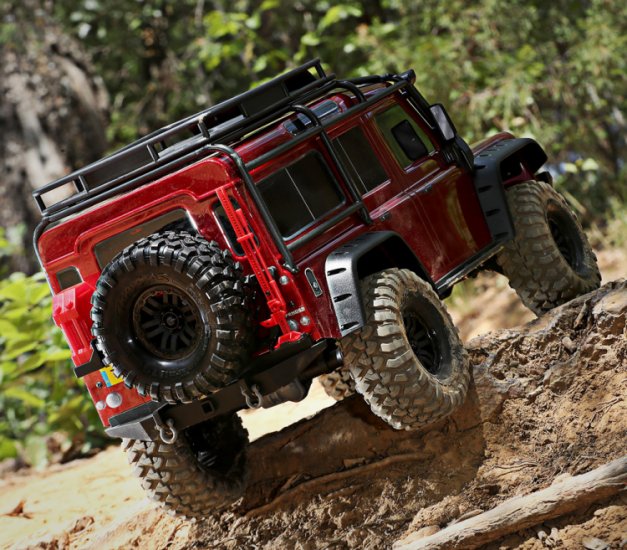 TRAXXAS TRX-4 Scale & Trail Crawler Land Rover Defender Red - Click Image to Close