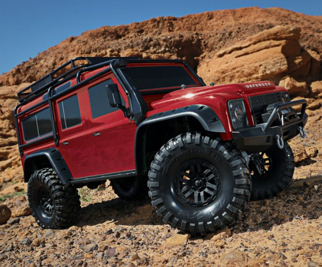 TRAXXAS TRX-4 Scale & Trail Crawler Land Rover Defender Red - Click Image to Close