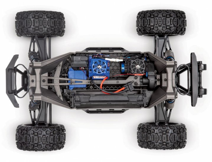 TRAXXAS MAXX with WideMAXX 4x4 1/10 RTR TQi TSM Blue - Click Image to Close