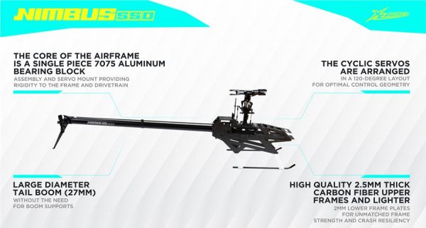 XLPOWER 550 Nimbus kit（STD servo version）No blades