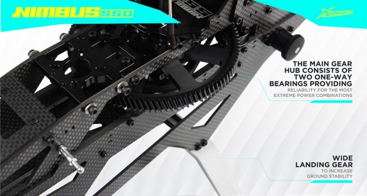 XLPOWER 550 Nimbus kit（STD servo version）No blades - Πατήστε στην εικόνα για να κλείσει