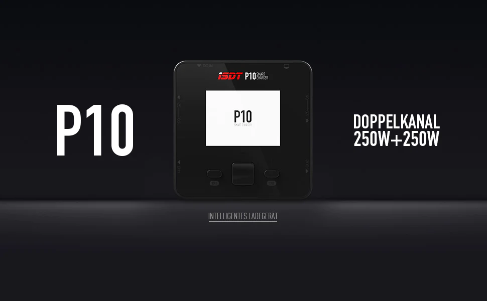 ISDT P10 Smart Lipo Charger,DC 250 W/10 A x 2 Dual Channel - Πατήστε στην εικόνα για να κλείσει