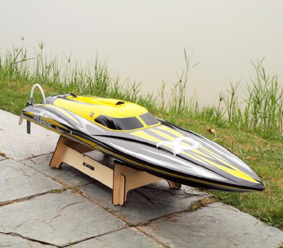 Joysway Alpha 1000mm Brushless V-Boat ARTR Yellow - Click Image to Close