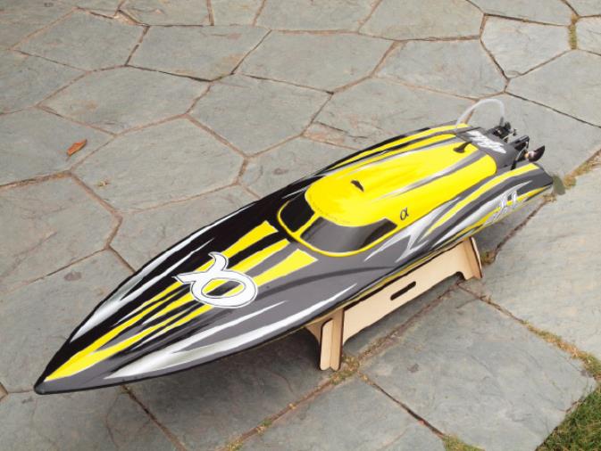 Joysway Alpha 1000mm Brushless V-Boat ARTR Yellow - Click Image to Close