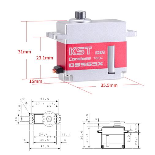 KST DS565X 6kg.cm 8.4V 760 us - Πατήστε στην εικόνα για να κλείσει