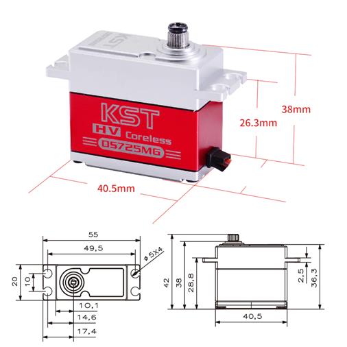 KST DS725 V8.0 18kg.cm 8.4V - Πατήστε στην εικόνα για να κλείσει