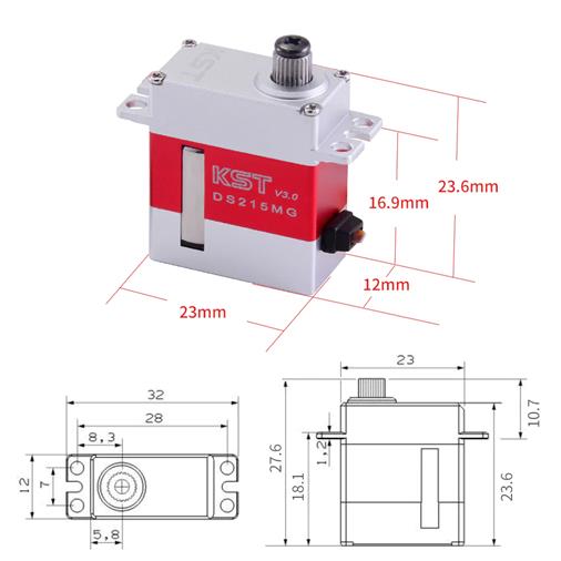 KST DS215MG V8.0 3.7kg.cm 7.4 - Πατήστε στην εικόνα για να κλείσει