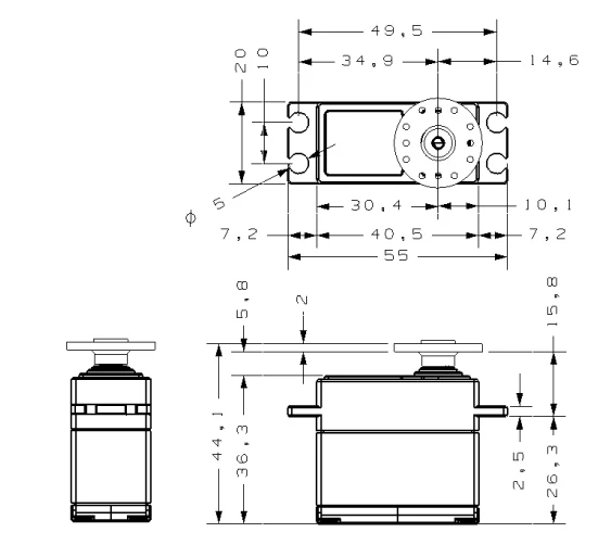 KST BLS805X HV 7.5kg.cm 8.4V 760us - Πατήστε στην εικόνα για να κλείσει