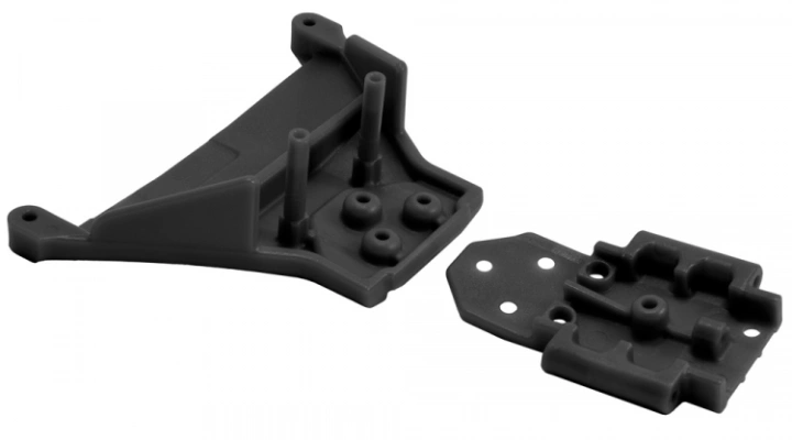 (image for) RPM Bulkhead Front Black Slash 4x4(LCG) Rustler 4x4(Short Batt)