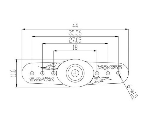 SAVOX Servo Horn Double Sided Plastic High Torque 25T (2) - Πατήστε στην εικόνα για να κλείσει