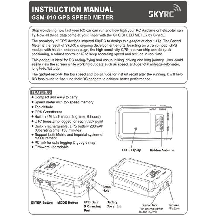 SkyRC GPS Speed Meter - Click Image to Close