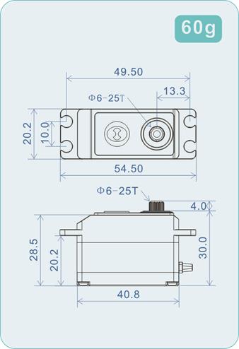 THETA RAZOR DH1 NFC HV High-Torque, Low-Profile Brushless Servo - Click Image to Close