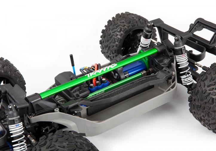 Traxxas Chassis Brace Kit Alu Green - Click Image to Close