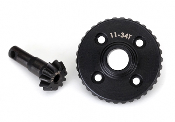 (image for) TRAXXAS (428279R) Ring gear differential pinion gear 11/34T (CNC