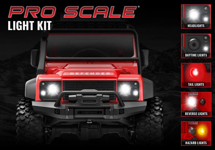 TRAXXAS LED Lights Front and Rear Kit Complete TRX-4M Defender - Πατήστε στην εικόνα για να κλείσει