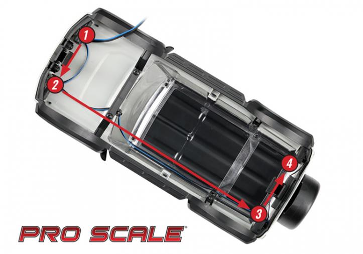 TRAXXAS LED Lights Front and Rear Kit Complete TRX-4M Defender - Click Image to Close