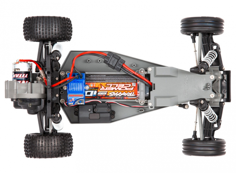 TRAXXAS Bandit 2WD 1/10 RTR TQ Green with USB-C charger/Battery - Click Image to Close