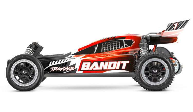 TRAXXAS Bandit 2WD 1/10 RTR TQ Red with USB-C charger/Battery - Πατήστε στην εικόνα για να κλείσει