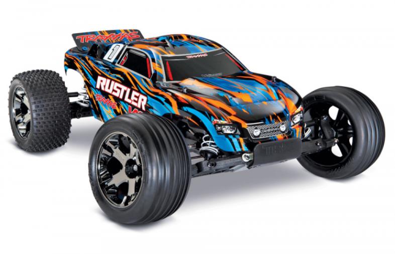 TRAXXAS Rustler VXL 2WD 1/10 RTR TQi TSM OrangeX w/o Batt/Charge - Πατήστε στην εικόνα για να κλείσει