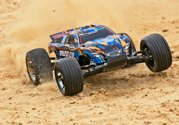 TRAXXAS Rustler VXL 2WD 1/10 RTR TQi TSM OrangeX w/o Batt/Charge - Πατήστε στην εικόνα για να κλείσει