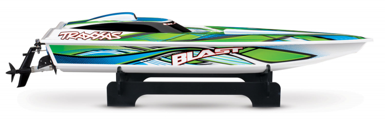 TRAXXAS Blast EP Boat RTR TQ Green with Battery & USB-C Charger - Click Image to Close