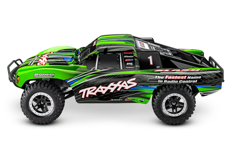 TRAXXAS Slash 2WD 1/10 RTR TQ Green BL-2S - Click Image to Close