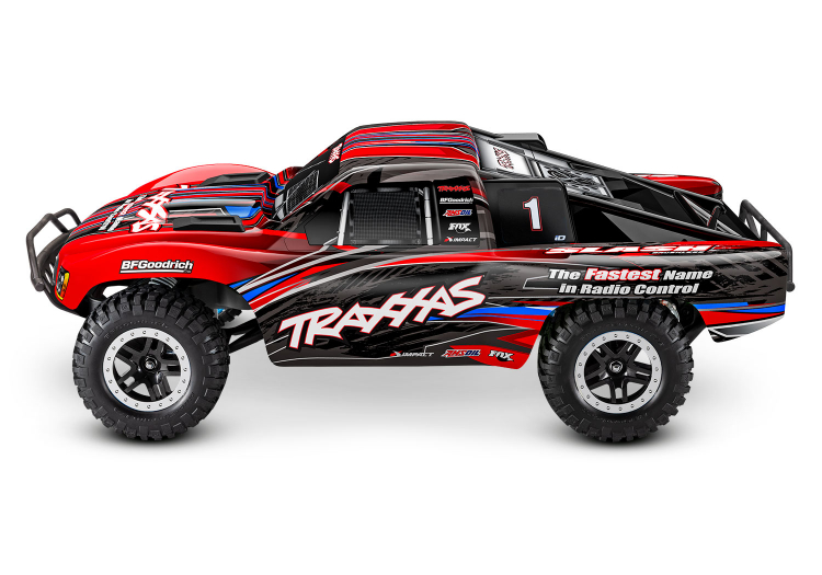 TRAXXAS Slash 2WD 1/10 RTR TQ Red BL-2S - Click Image to Close