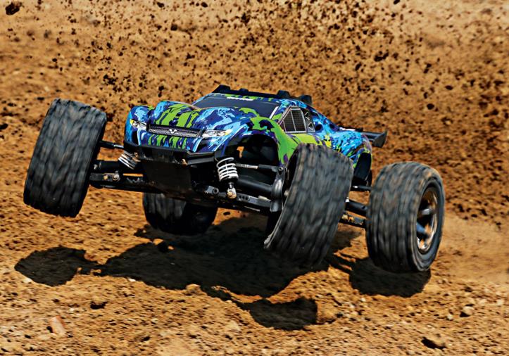 TRAXXAS Rustler 4x4 VXL 1/10 RTR TQi TSM Green NO Batt & Charger - Click Image to Close