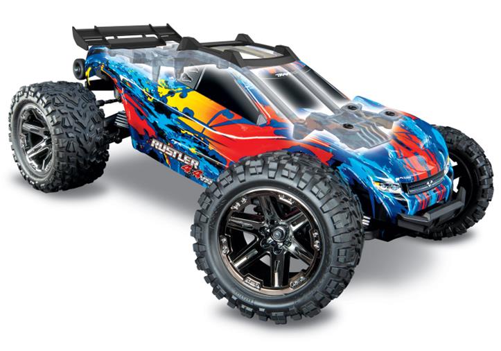 TRAXXAS Rustler 4x4 VXL 1/10 RTR TQi TSM Green NO Batt & Charger - Click Image to Close