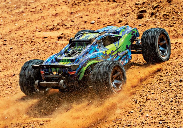 TRAXXAS Rustler 4x4 VXL 1/10 RTR TQi TSM Green NO Batt & Charger - Click Image to Close