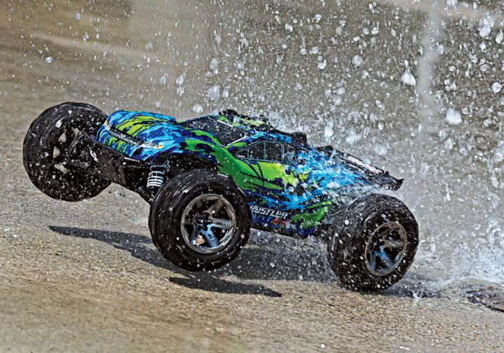 TRAXXAS Rustler 4x4 VXL 1/10 RTR TQi TSM Green NO Batt & Charger - Click Image to Close