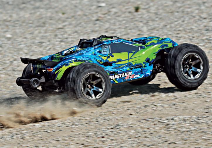 TRAXXAS Rustler 4x4 VXL 1/10 RTR TQi TSM Green NO Batt & Charger - Click Image to Close