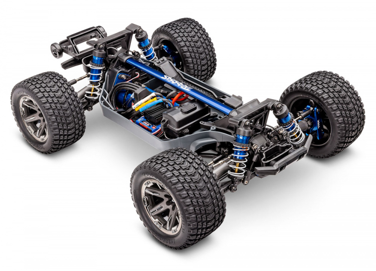 TRAXXAS Rustler 4x4 Ultimate VXL 1/10 RTR TQ Blue - Click Image to Close