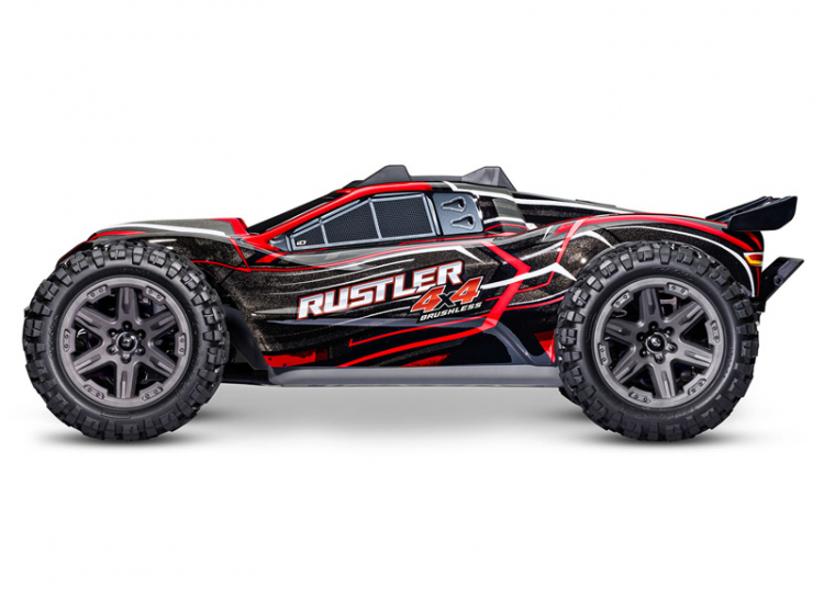 TRAXXAS Rustler 4x4 BL-2s 1/10 RTR TQ Red - Click Image to Close