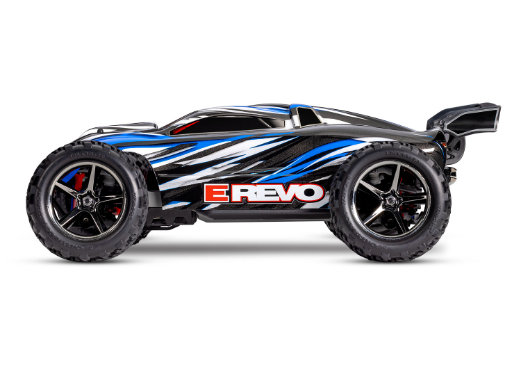 TRAXXAS E-Revo 1/16 4WD RTR TQ Blue USB-C With Batt/Charger - Click Image to Close