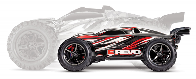 TRAXXAS E-Revo 1/16 4WD RTR TQ Red USB-C With Batt/Charger - Πατήστε στην εικόνα για να κλείσει