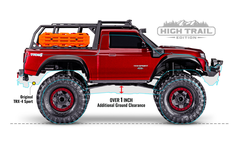 TRAXXAS TRX-4 Sport Scale Crawler High Trail Truck 1/10 RTR Red - Click Image to Close