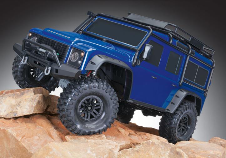 TRAXXAS TRX-4 Scale & Trial Crawler Land Rover Defender Blue RTR - Click Image to Close