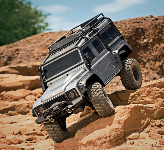 TRAXXAS TRX-4 Scale & Trail Crawler Land Rover Defender Silver - Click Image to Close