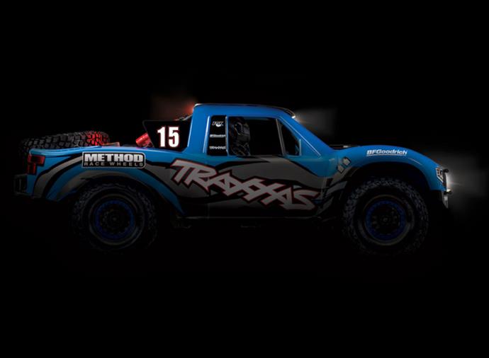 TRAXXAS UDR 4WD TQi TSM BLUE LED-set w/o charger & battery RTR - Click Image to Close