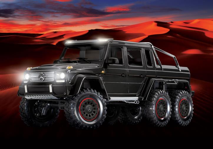 TRAXXAS TRX-6 Mercedes-Benz G63 AMG 6X6 TQi 2.4G RTR Black - Click Image to Close