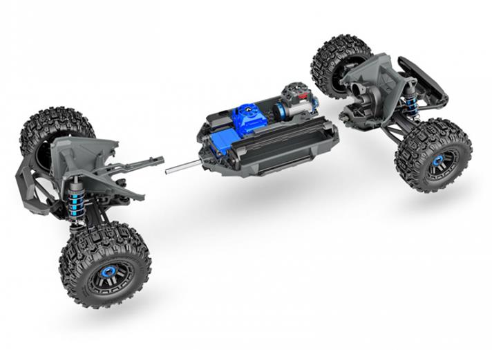 TRAXXAS MAXX with WideMAXX 4x4 1/10 RTR TQi TSM Blue - Click Image to Close