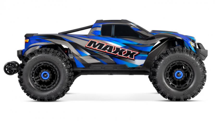 TRAXXAS MAXX with WideMAXX 4x4 1/10 RTR TQi TSM Blue - Click Image to Close