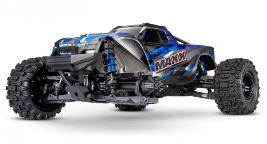 TRAXXAS MAXX with WideMAXX 4x4 1/10 RTR TQi TSM Blue - Click Image to Close