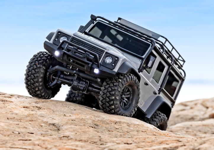 TRAXXAS TRX-4M 1/18 Land Rover Defender Crawler Silver RTR - Click Image to Close